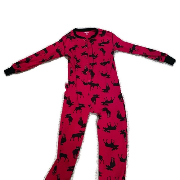 Little Blue House by Hatley- Womens Union suit, Moose on Red. XS - Picture 5 of 5